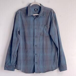 O’Neill Standard Fit plaid button down shirt jacket shacket sz L